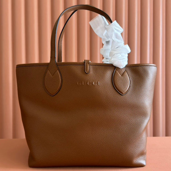 Gucci Totissima 30cm Tote Bag Brown Calfskin 248126