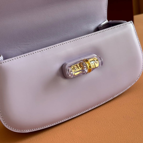 Gucci Bamboo Diva Bag Lilac Leather 251026