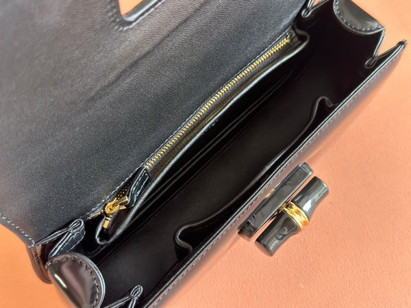 Gucci Bamboo Diva Bag Black Leather 255196
