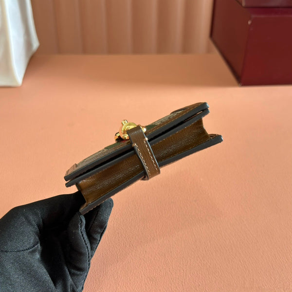 Gucci Jackie Wallet Ebony Brown Canvas Leather 255171