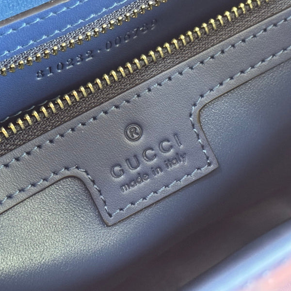 Borsa Gucci Jackie in pelle blu 255029