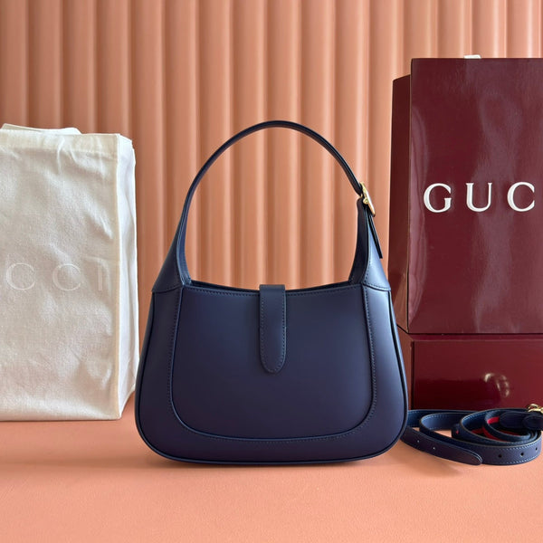 Borsa Gucci Jackie in pelle blu 255029