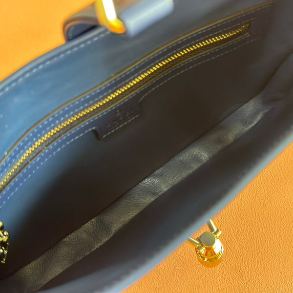 Borsa Gucci Jackie in pelle blu 255029