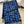 SCARF 186 CM IN COBALT BLUE MIX BLACK ALPACA AND WOOL 403824