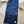 SCARF 186 CM IN COBALT BLUE MIX BLACK ALPACA AND WOOL 403824