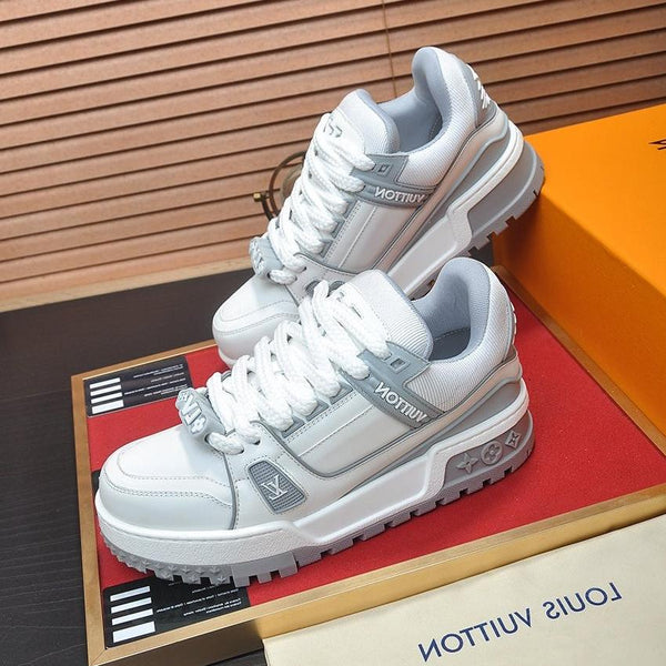 LV TRAINER MAXI SNEAKER GREY CALFSKIN
