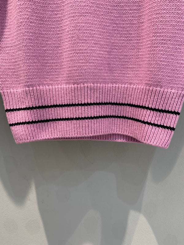 CD 25 Lucky Star Knit Top Pink Sheep wool