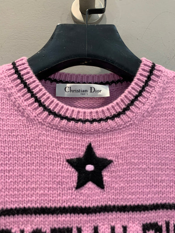 CD 25 Lucky Star Knit Top Pink Sheep wool