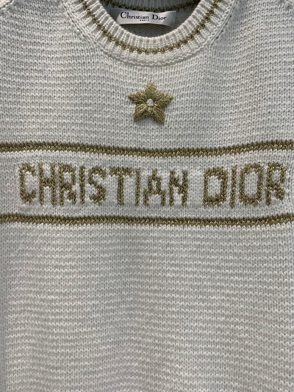 CD 25 Lucky Star Knit Top Beige Sheep wool