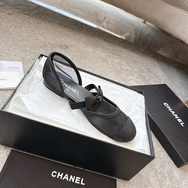 CC 25b Fall-Winter Mary Janes 15mm Black Mesh & Grosgrain 415777