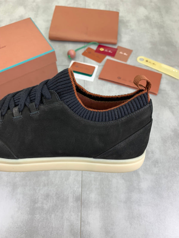 LP SOHO WALK TRAINERS IN BLACK SUEDE