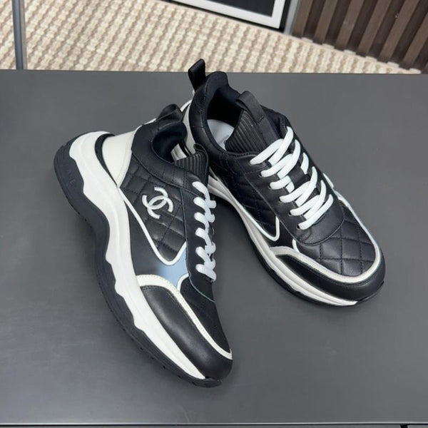 CC Sneaker Black Quilted Cowhide
