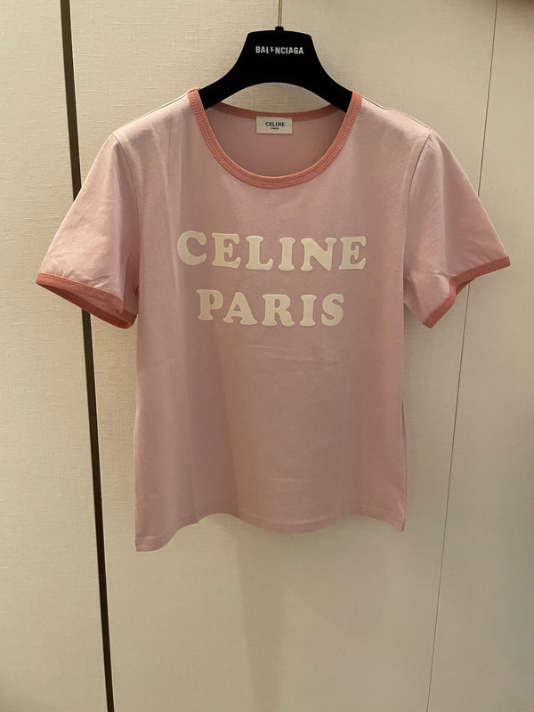 Celine 25 T-shirt Pink Cotton