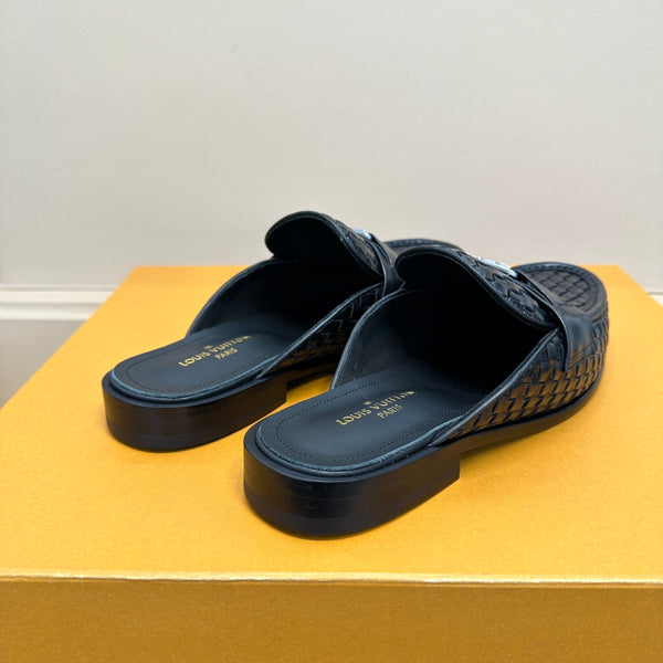 LV EASY MULE IN MINI DAMIER BLACK CALFSKIN