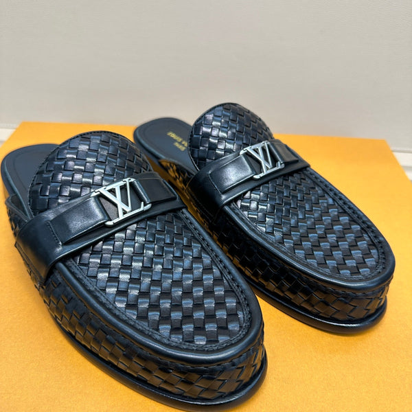 LV EASY MULE IN MINI DAMIER BLACK CALFSKIN