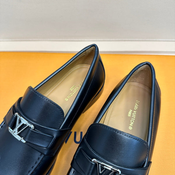 LV MAJOR LOAFER IN BLACK PLAIN CALFSKIN
