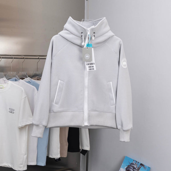 C. Goose Bomber Jacket Light Grey Lambswool 0015