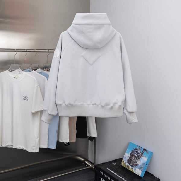 C. Goose Bomber Jacket Light Grey Lambswool 0015