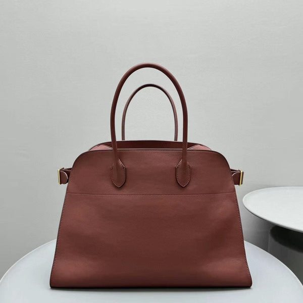 The Row Margaux 17 Burgundy Leather