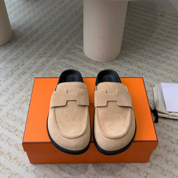 G0 MULE ROSA PASTELLO CAMOSCIO