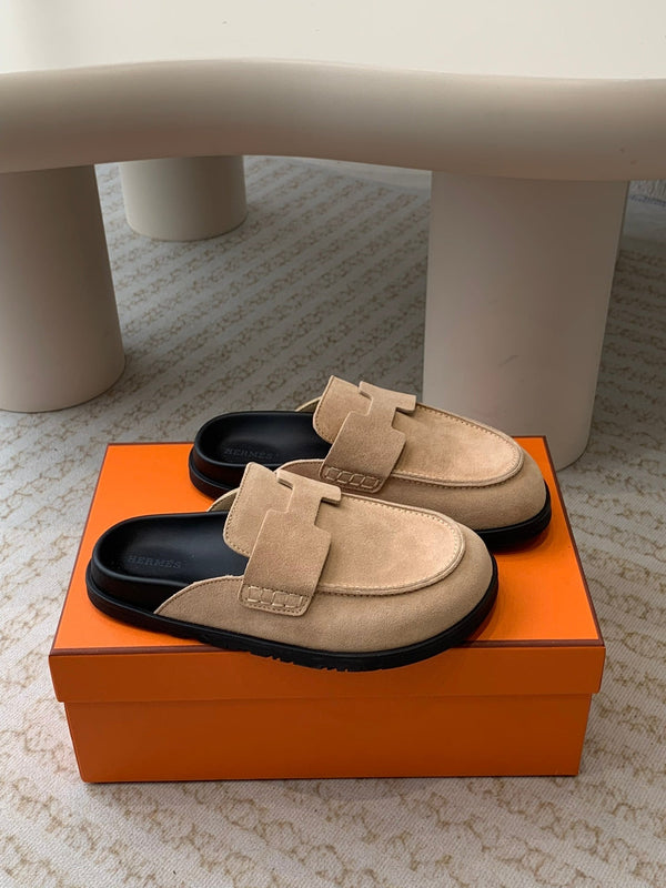 G0 MULE ROSA PASTELLO CAMOSCIO