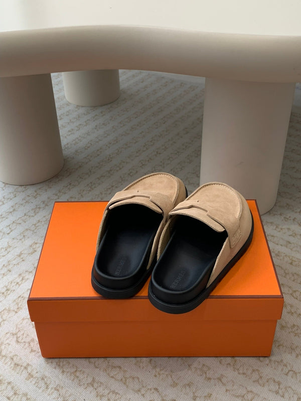 G0 MULE ROSA PASTELLO CAMOSCIO