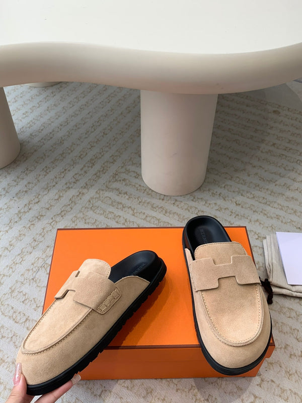 G0 MULE ROSA PASTELLO CAMOSCIO