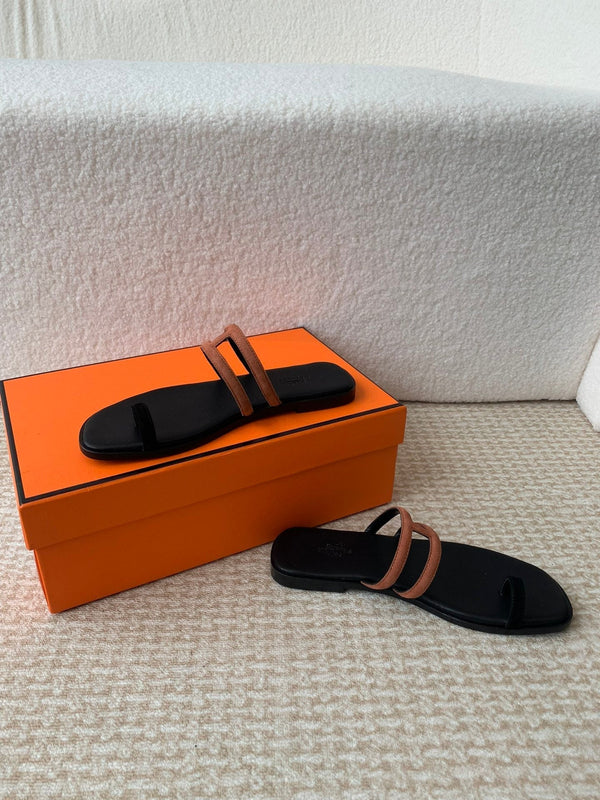 SANDALI GEORGIA IN PELLE DI VITELLO MISTA MARRONE NERO