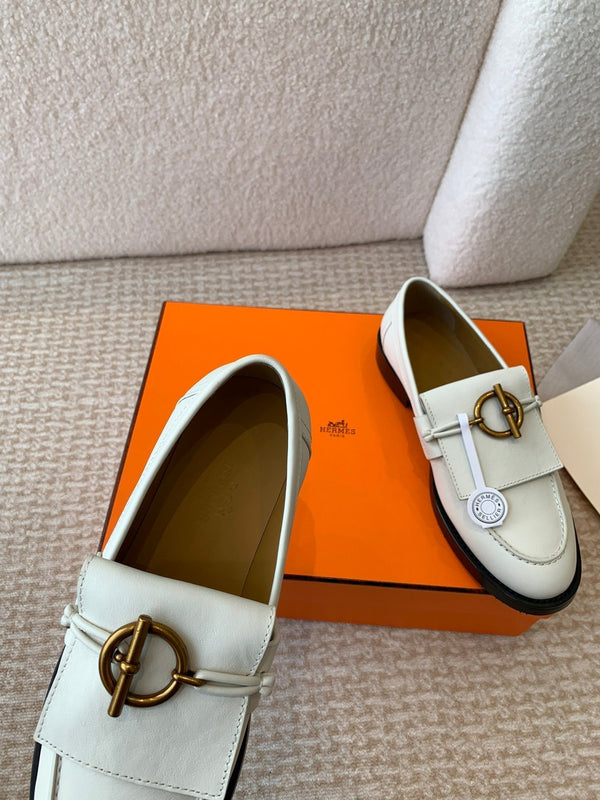 ivy loafer white lambskin