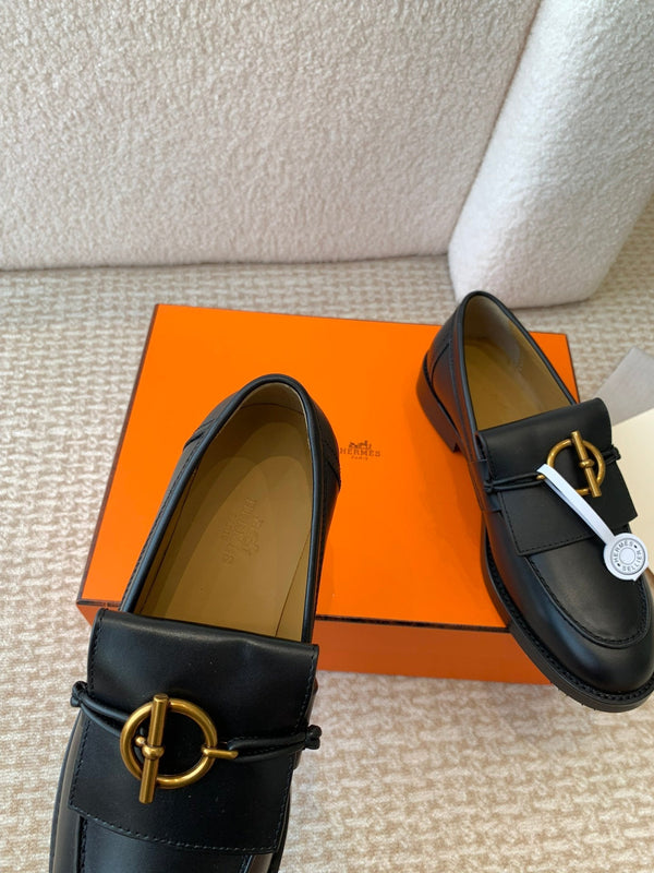 ivy loafer black lambskin