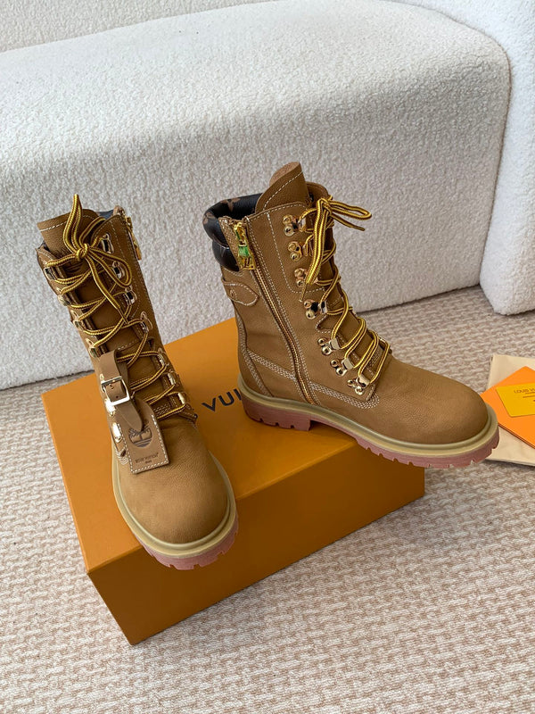 LV x Timberland Ranger Boot in pelle di vitello marrone