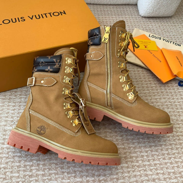 LV x Timberland Ranger Boot in pelle di vitello marrone