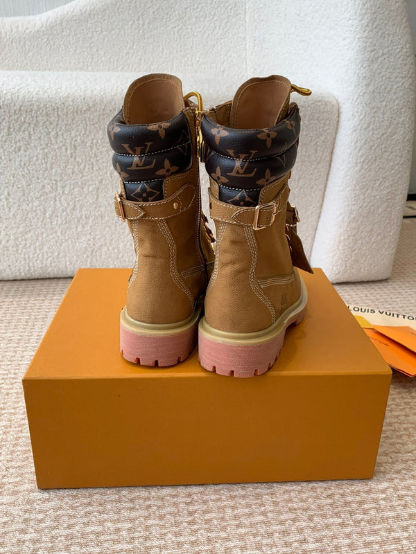 LV x Timberland Ranger Boot in pelle di vitello marrone