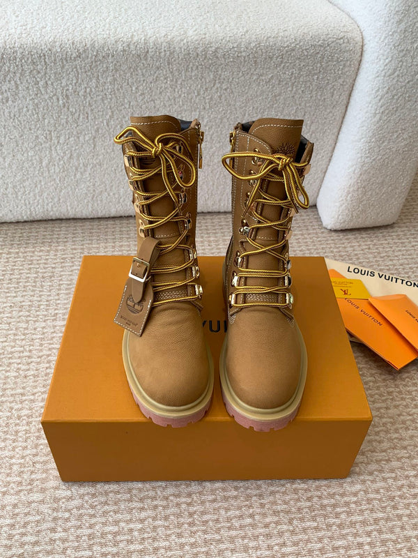 LV x Timberland Ranger Boot in pelle di vitello marrone