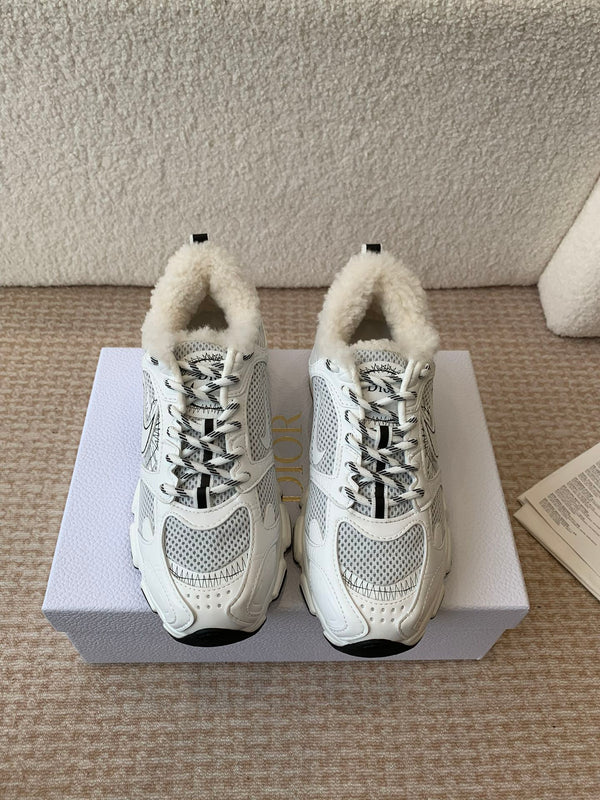 CD Chrono Sneaker In White Mesh Fabric 998710