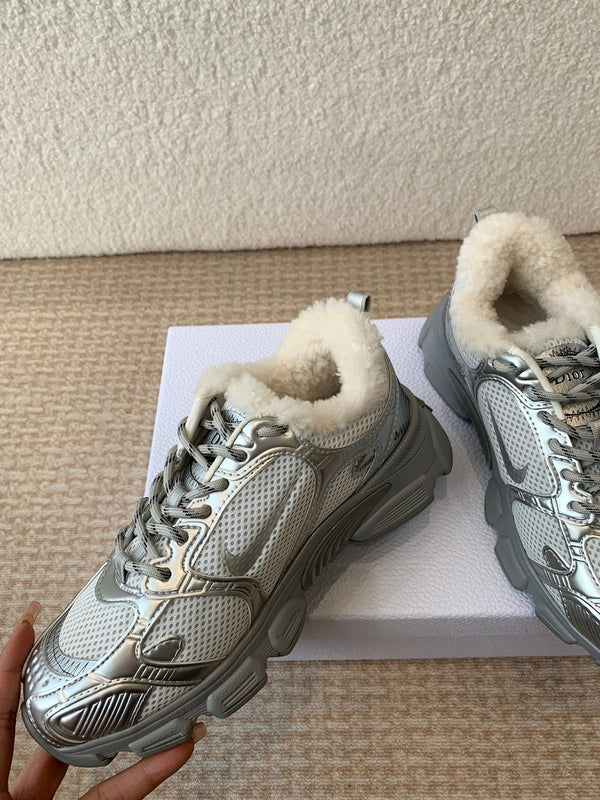 CD Chrono Sneaker In Silver Mix White Mesh Fabric 998712