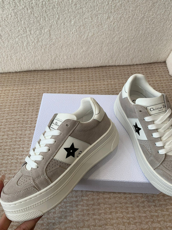 CD Star Platform Sneaker In Light Brown Grey Suede 998720