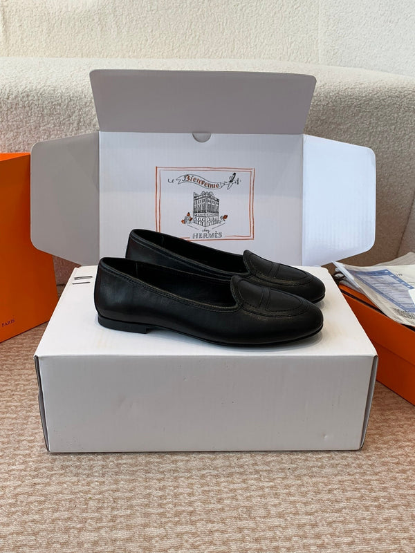 HM Julia Loafer In Black Lambskin 997929