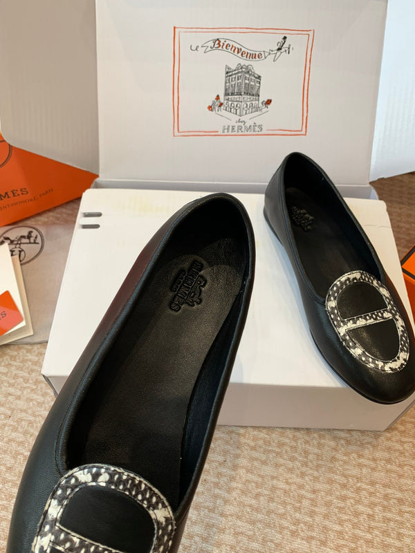 HM Ballet Flat In Black Lambskin 997869