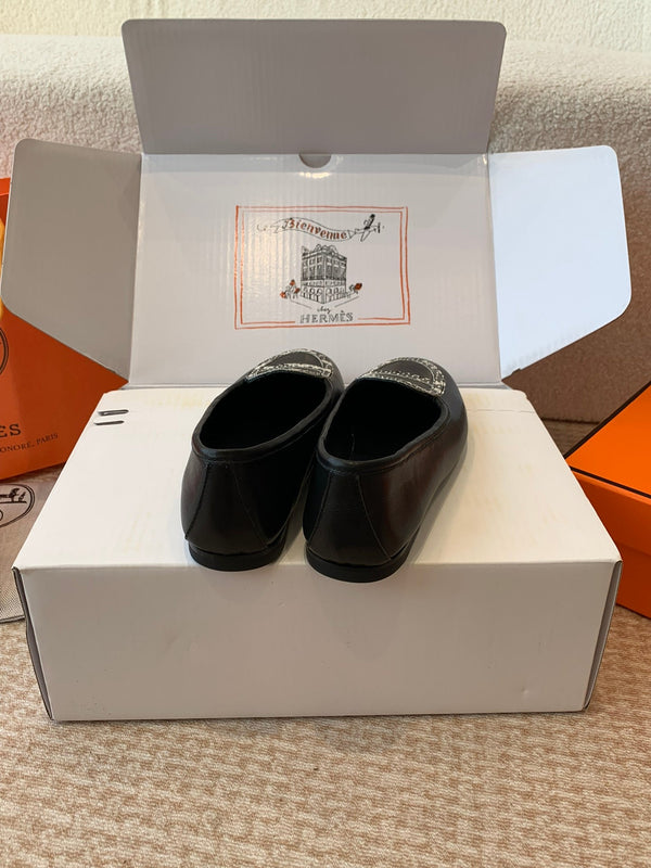 HM Ballet Flat In Black Lambskin 997869