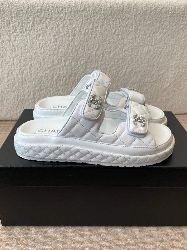 DAD SANDAL IN WHITE CALFSKIN MULE