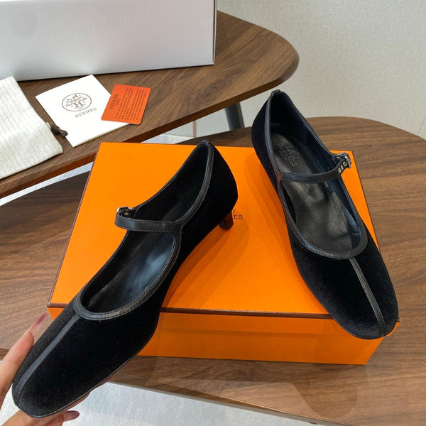 HM 25s Mary Jane 40mm Black Velvet 422567