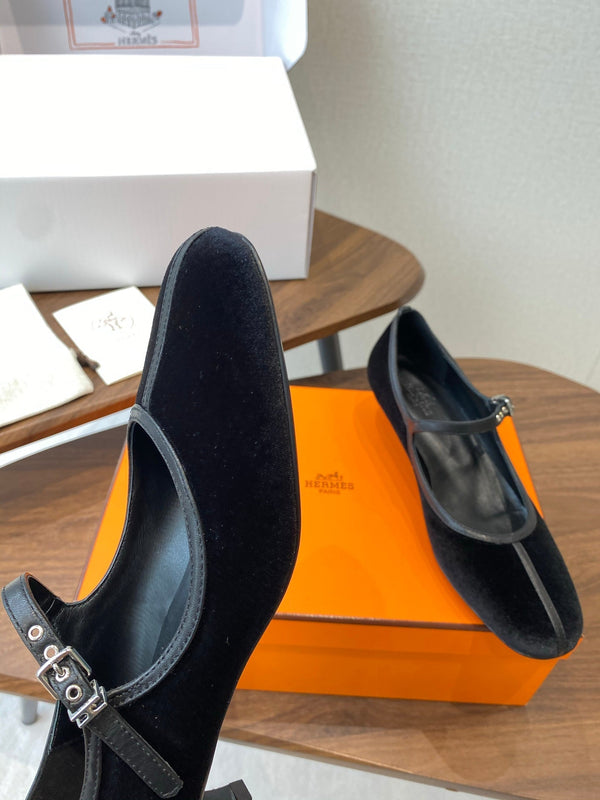 HM 25s Mary Jane 40mm Black Velvet 422567