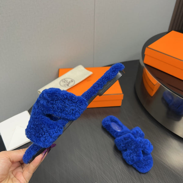 HM Oran Sandal Dark Blue Wool  952304