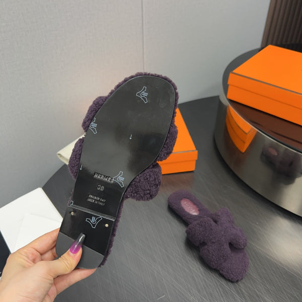 HM Oran Sandal Deep Purple Wool  952306