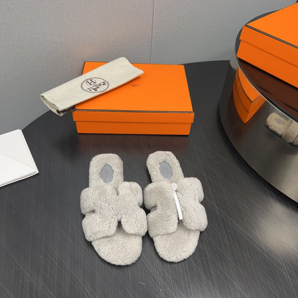 HM Oran Sandal Light Grey Wool  952308