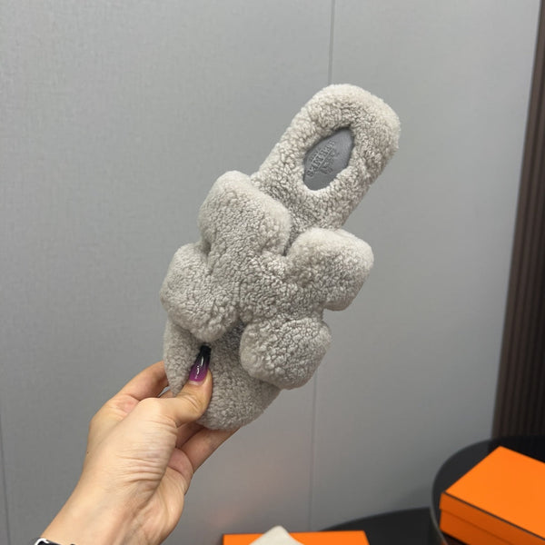 HM Oran Sandal Light Grey Wool  952308