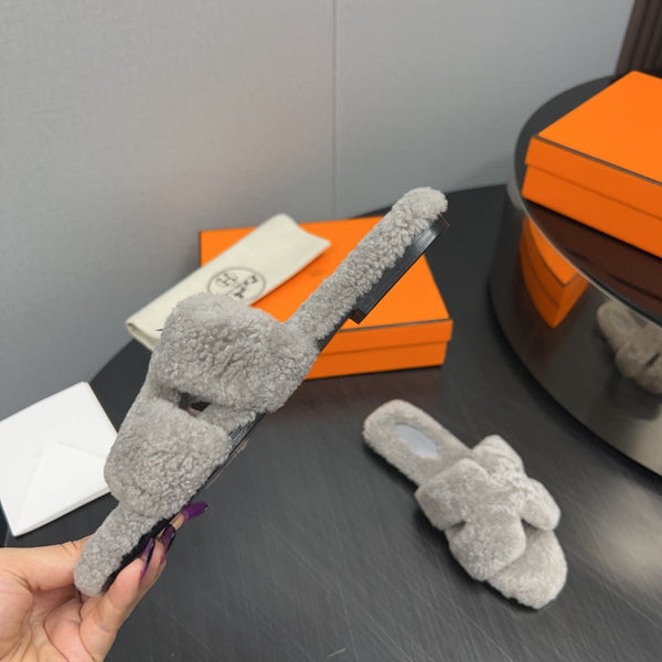 HM Oran Sandal Grey Wool  952314