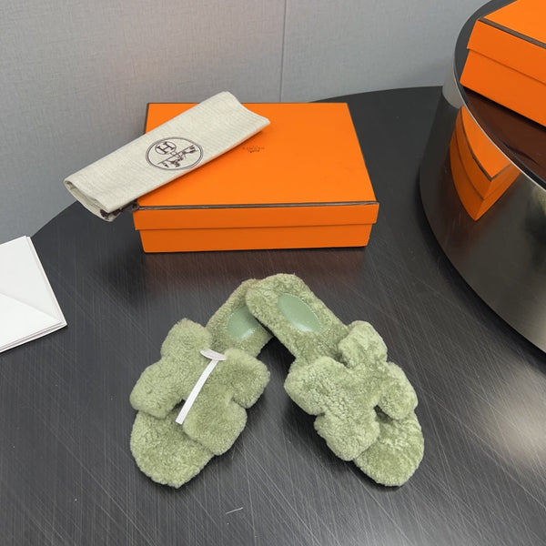 HM Oran Sandal Fern Green Wool 952316