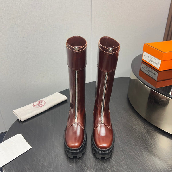 HM High Boots 30mm Red Brown Cowhide 952463